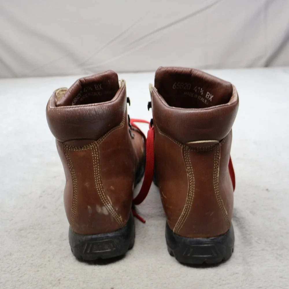 Scarpa Men 8.5 EU41.5 Hiking Boots Brown Leather Mountaineer Trek Italy Rain VTG